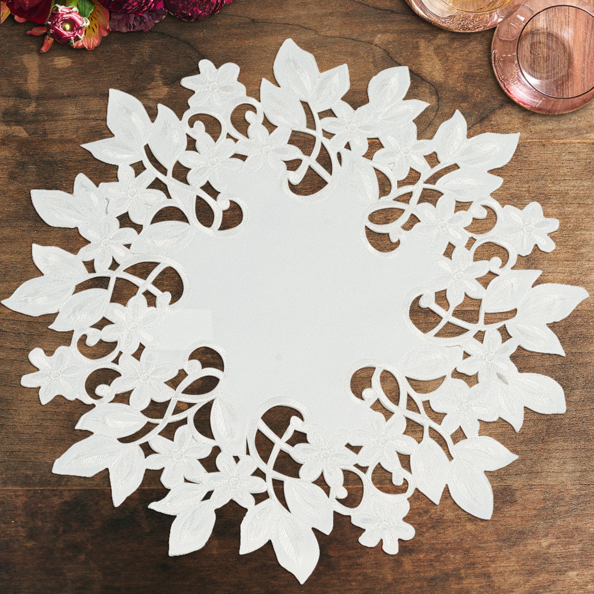 White Table Doilies - Darvin Collection