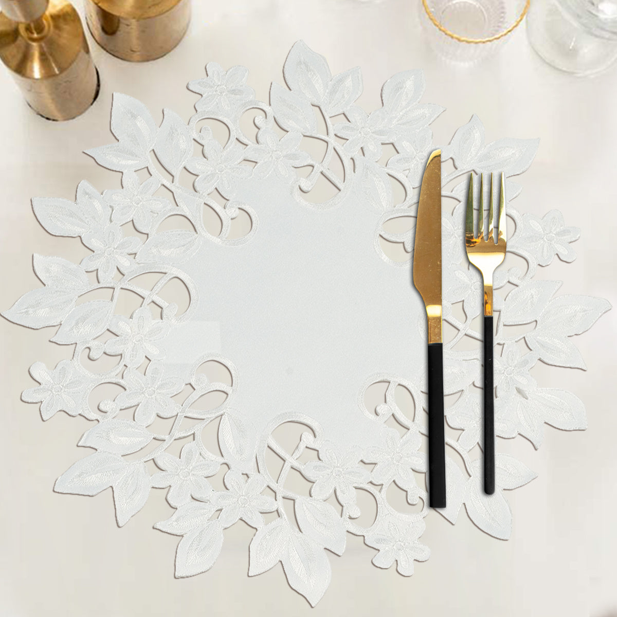 White Table Doilies - Darvin Collection