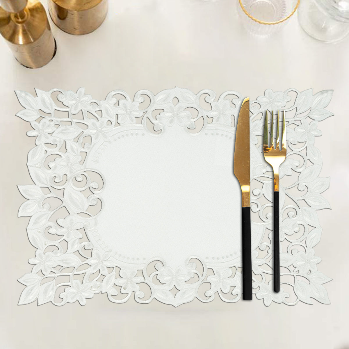 White Table Doilies - Darvin Collection