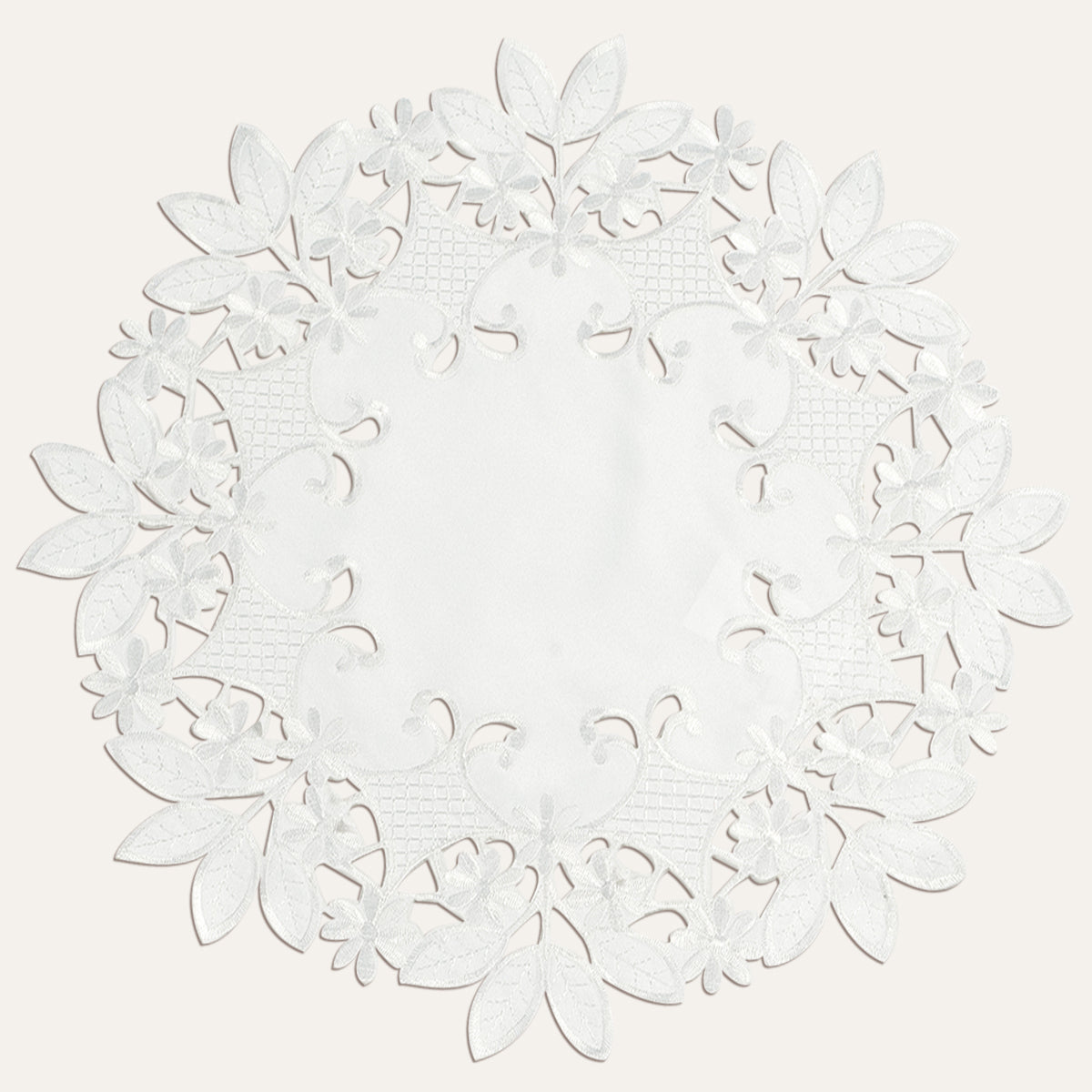 White Table Runner - Deandra Collection - Decozen