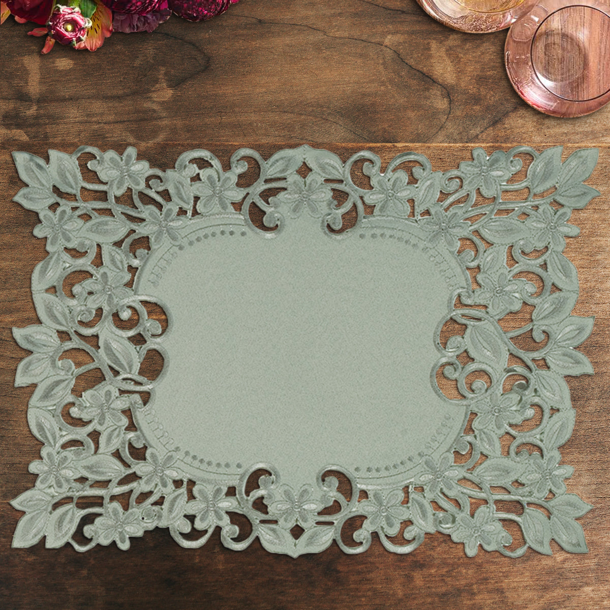 Gray Table Placemats - Alvina Collection - Decozen