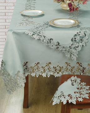 Gray Table Runner - Alvina Collection - Decozen