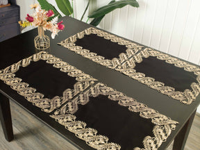 Black Gold Table Placemats - Anyce Collection - Decozen