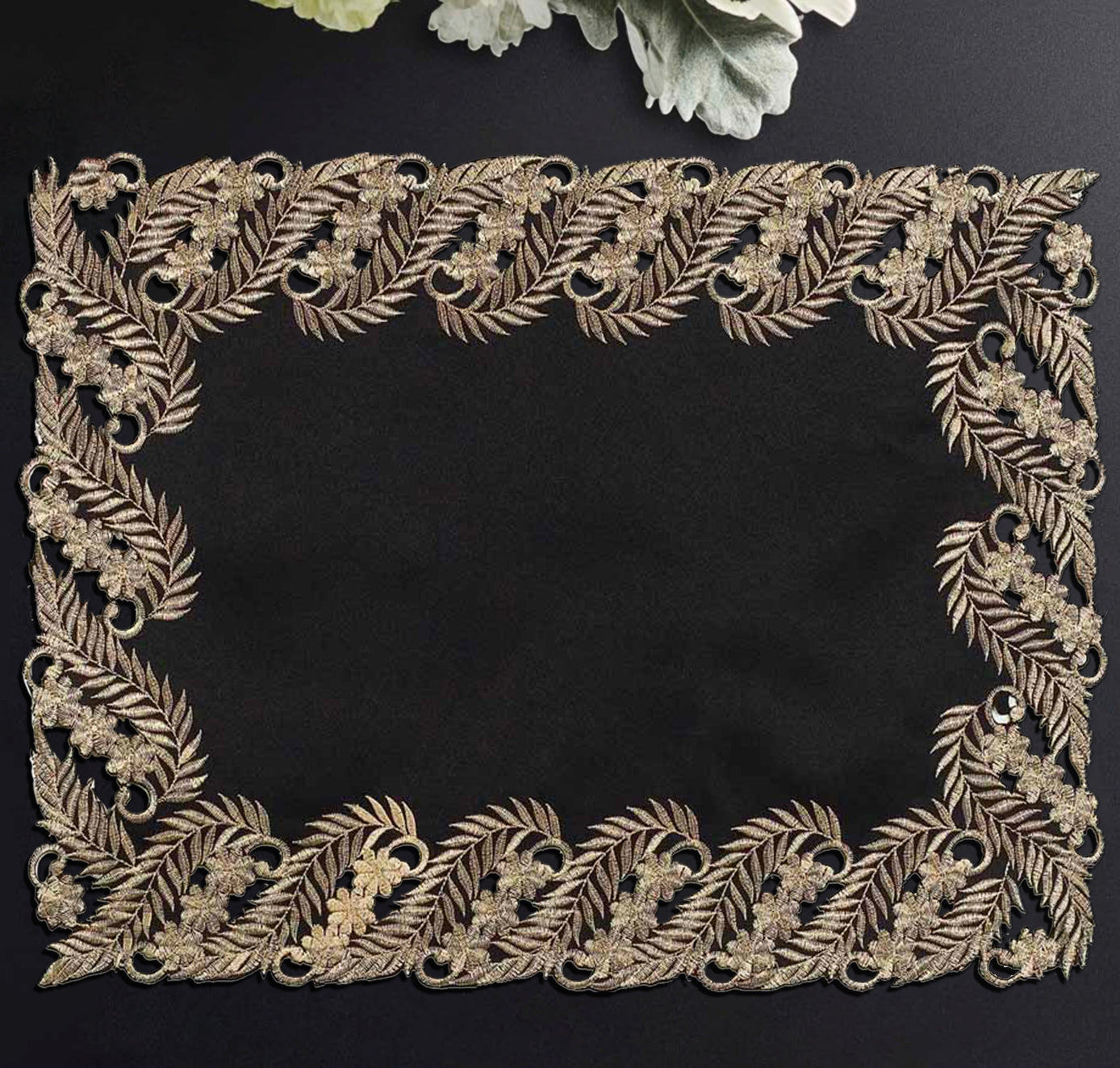 Black Gold Table Placemats - Anyce Collection - Decozen