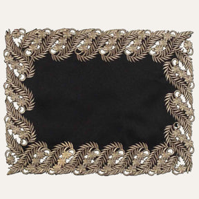 Black Gold Table Placemats - Anyce Collection - Decozen