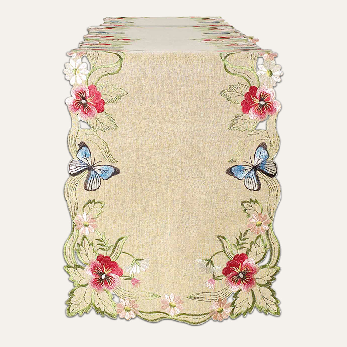 Beige Table Runner - Maliana Collection - Decozen