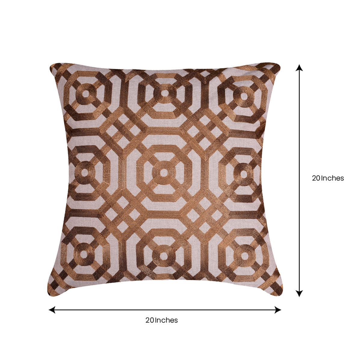 Brown Throw Pillow Covers - 20 x 20 inches - Decozen