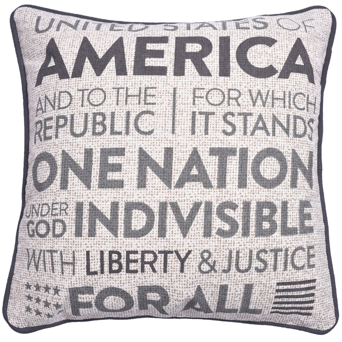Patriotic Design Printed Throw Pillow Cover - Set of 3, 18 x 18 Inches - Decozen