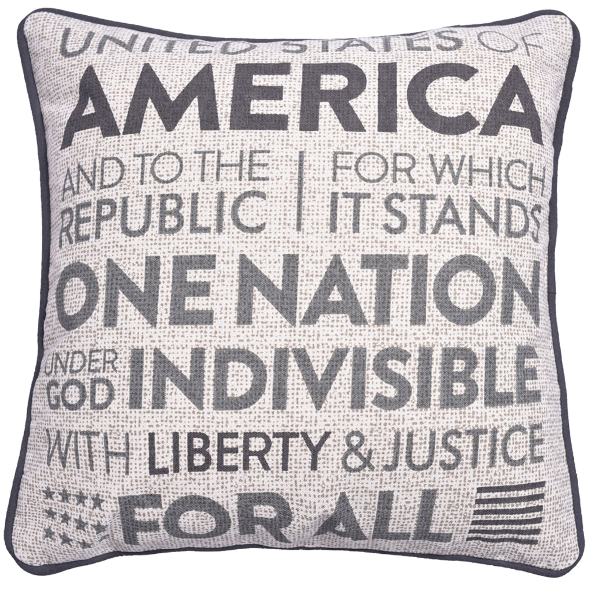 Patriotic Design Printed Throw Pillow Cover - 18 x 18 Inches - Decozen