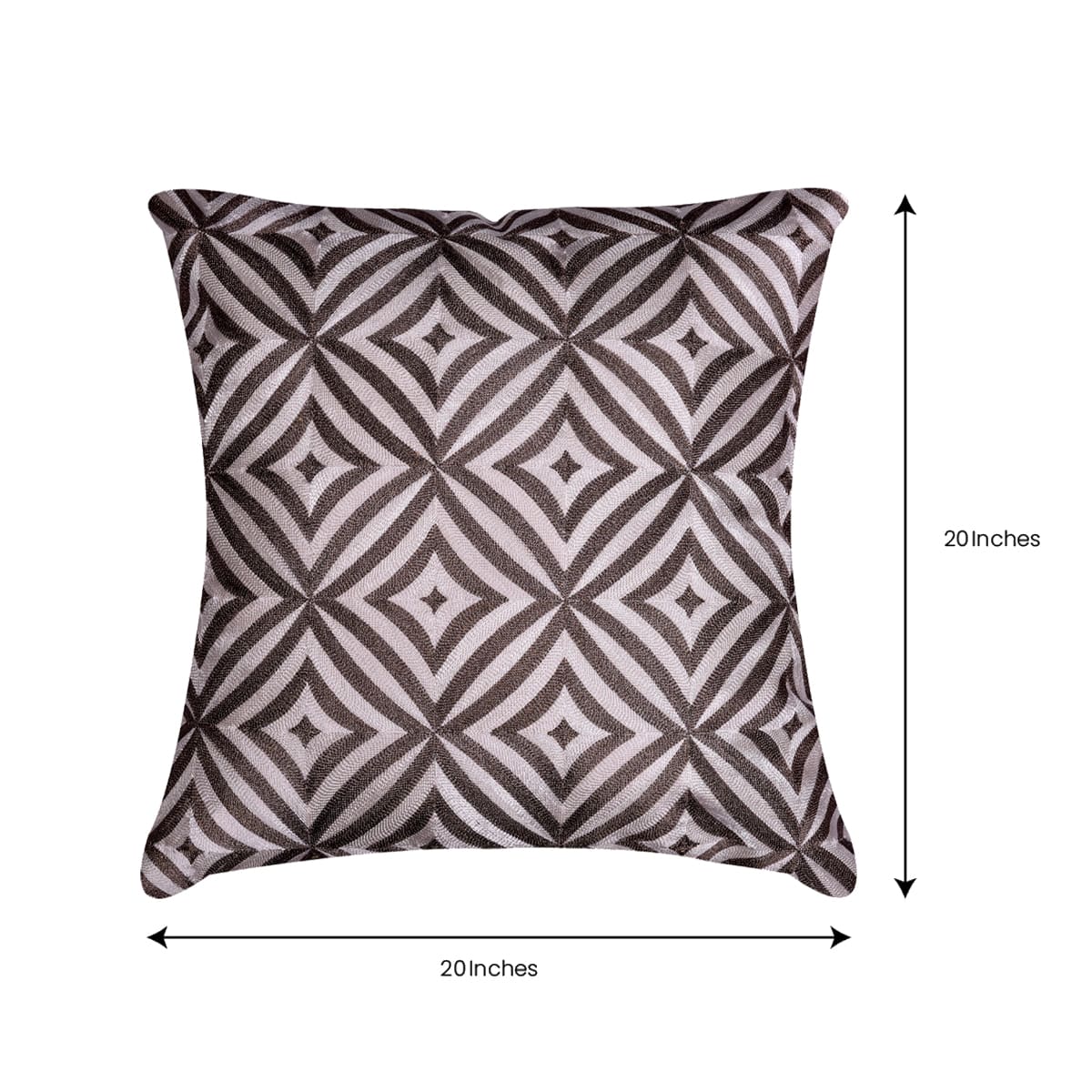 Beige Brown Throw Pillow Covers - 20 x 20 inches - Decozen