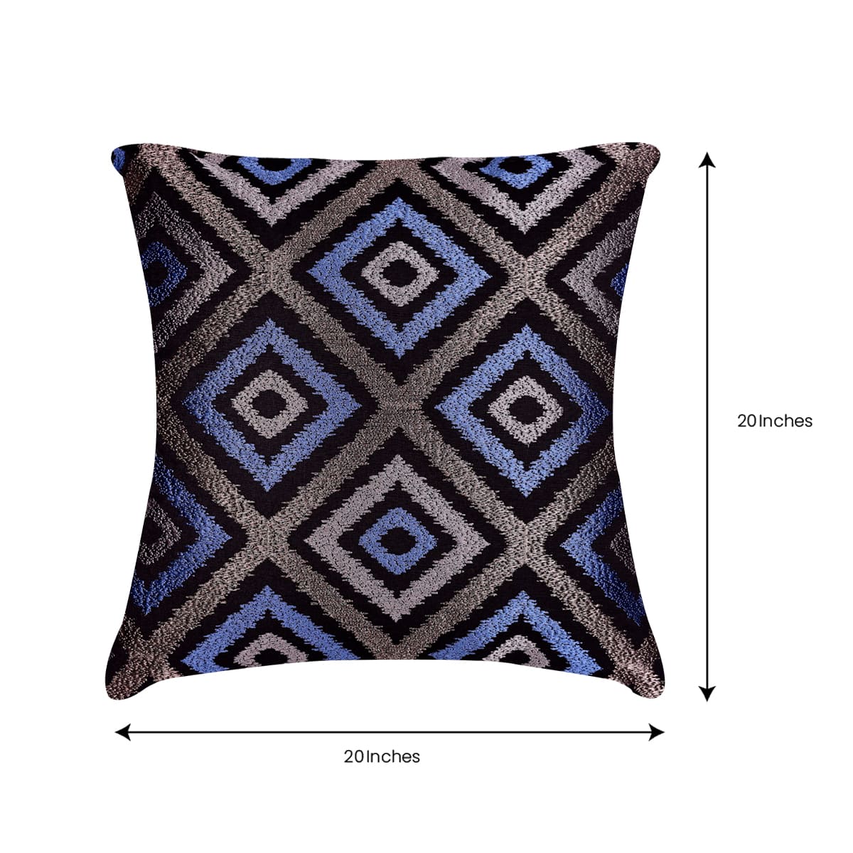 Blue Gray Throw Pillow Covers - 20 x 20 inches - Decozen