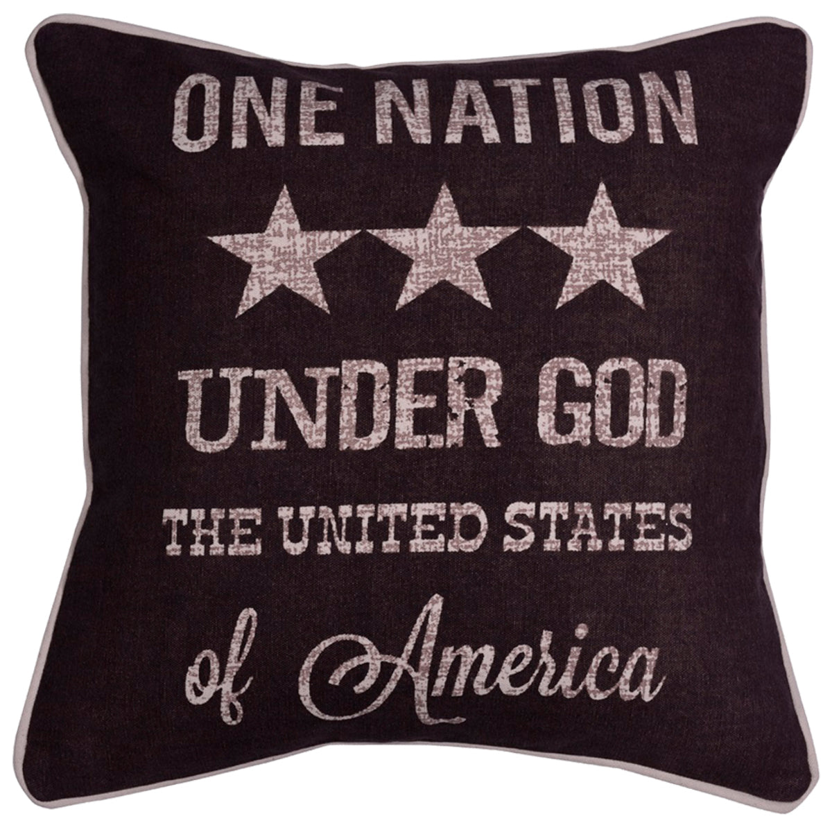 Patriotic Design Printed Throw Pillow Cover - 18 x 18 Inches - Decozen