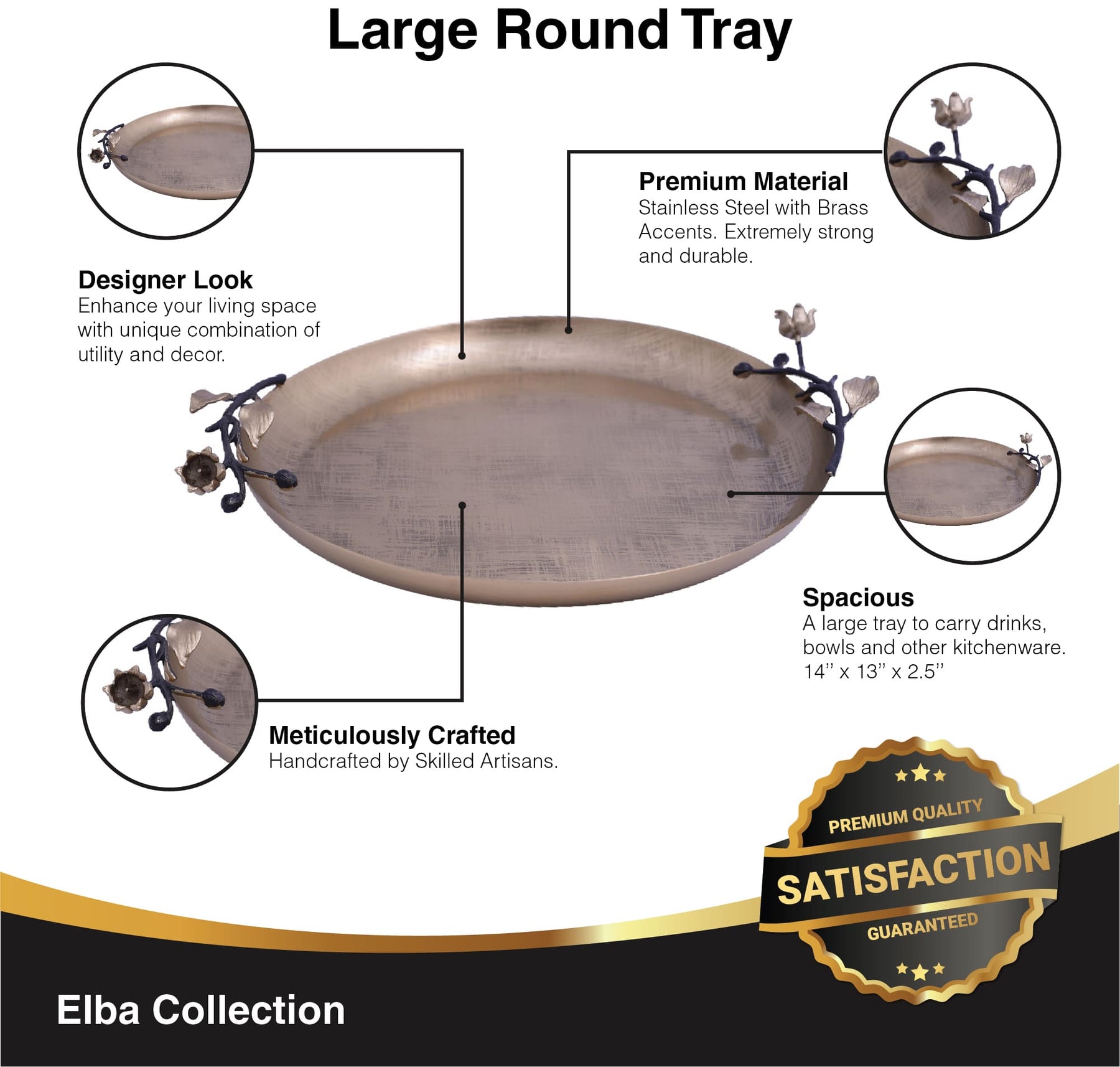 Round Serving Trays - Large - Decozen