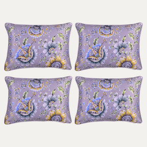 Floral Printed Throw Pillow Covers - 14 x 20 Inches - Decozen