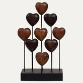 Hearts Handmade Wooden Sculpture - Decozen