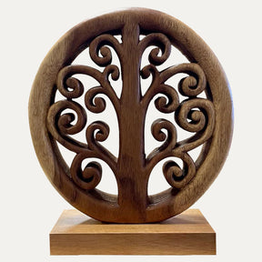 Maloy Tree of Life Wooden Sculpture - Medium - Decozen