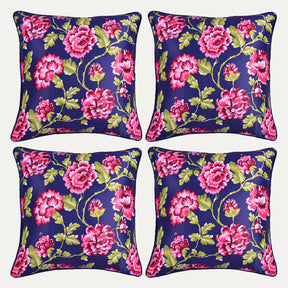 Floral Printed Throw Pillow Covers - 20 x 20 Inches - Decozen