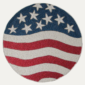 Patriotic Round Beaded Placemats