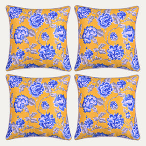 Floral Printed Throw Pillow Covers - 20 x 20 Inches - Decozen