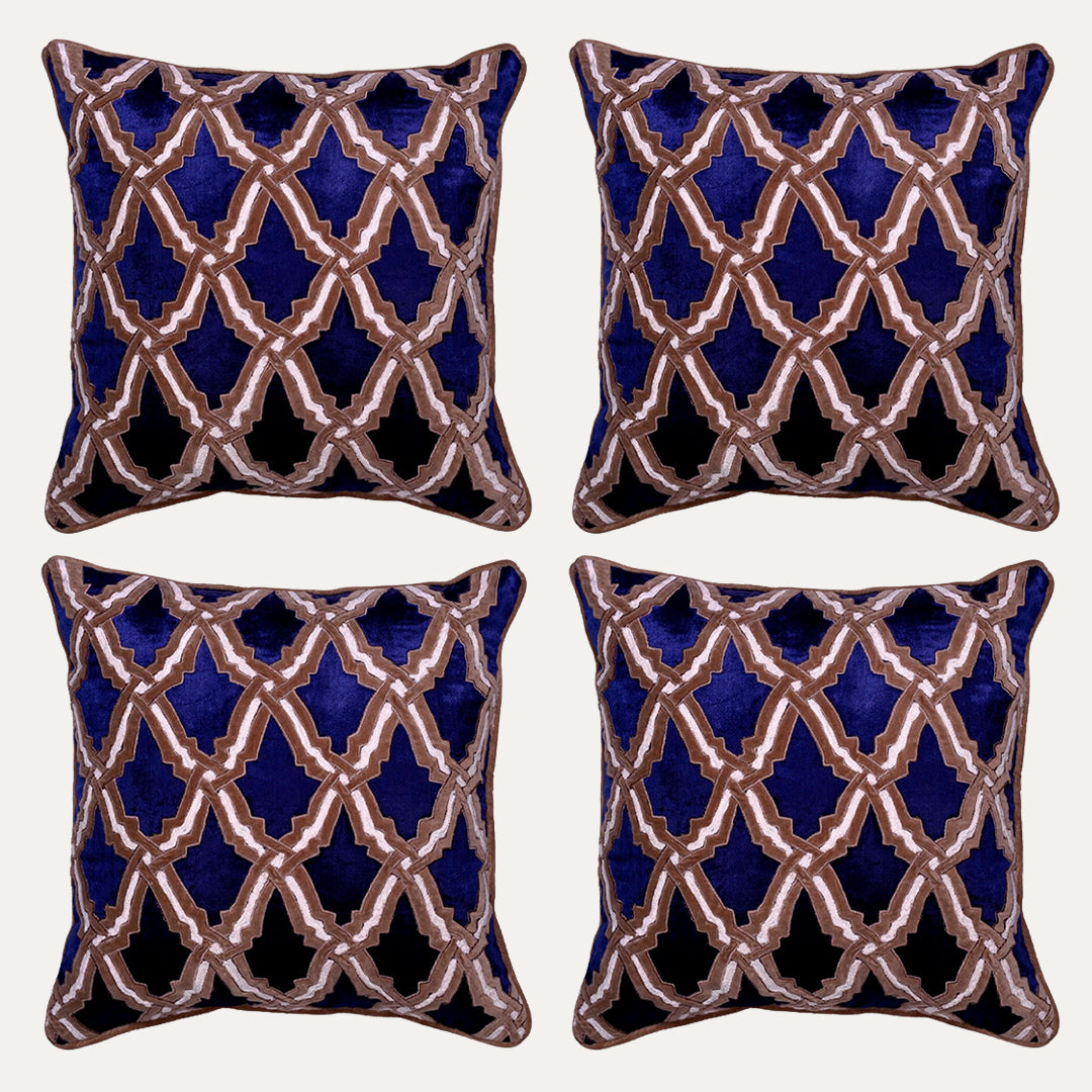 Navy Blue Throw Pillow Covers - Set of 2 and 4, 18 x 18 inches - Decozen