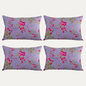 Floral Printed Throw Pillow Covers - 14 x 20 Inches - Decozen