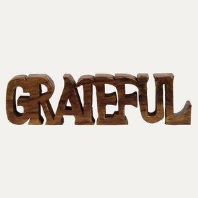 Grateful Wooden Handmade Sculpture - Decozen