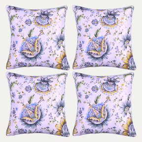 Floral Printed Throw Pillow Covers - 20 x 20 Inches - Decozen