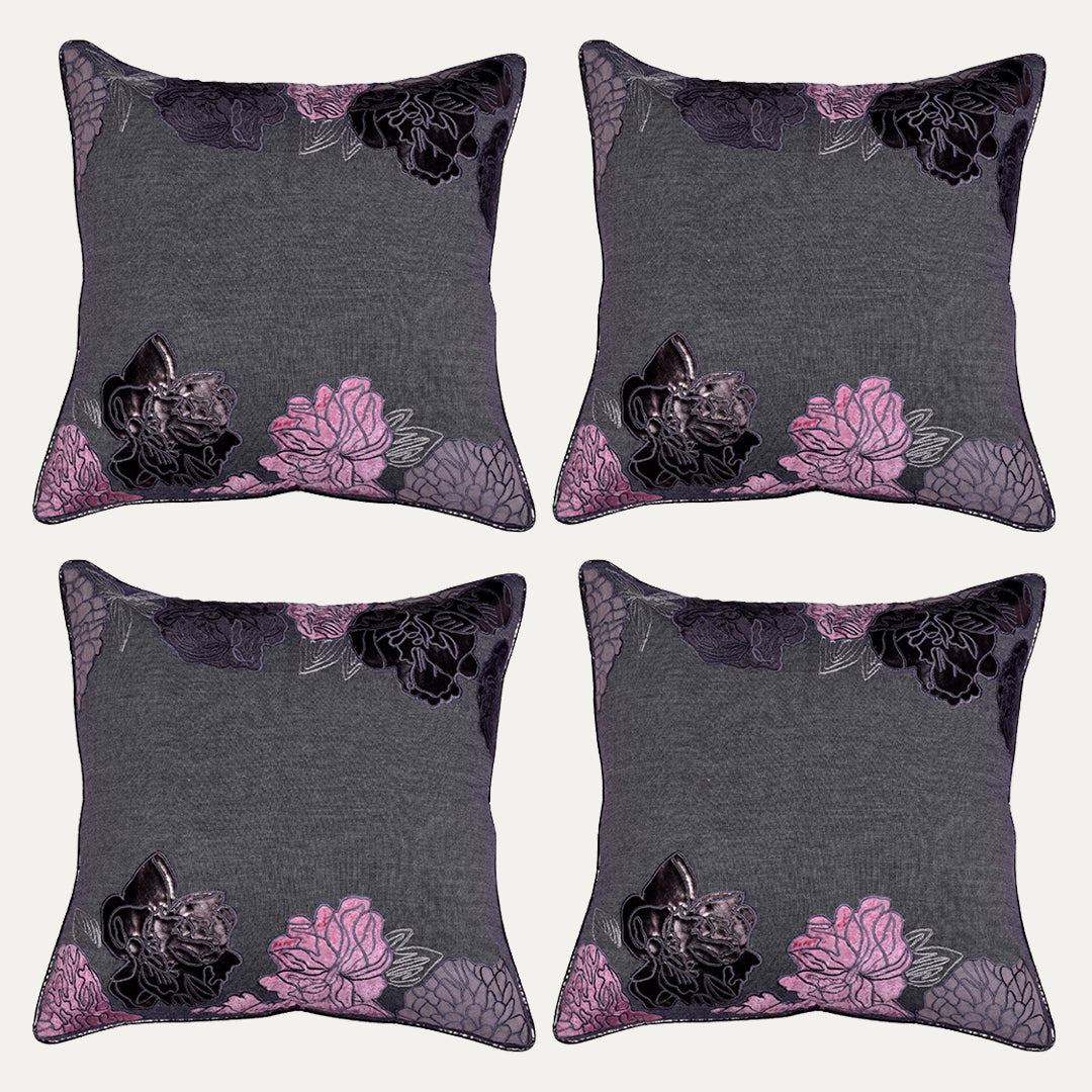 Gray Throw Pillow Covers - Set of 2 and 4, 18 x 18 Inches Set of 2