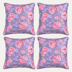 Floral Printed Throw Pillow Covers - 20 x 20 Inches - Decozen