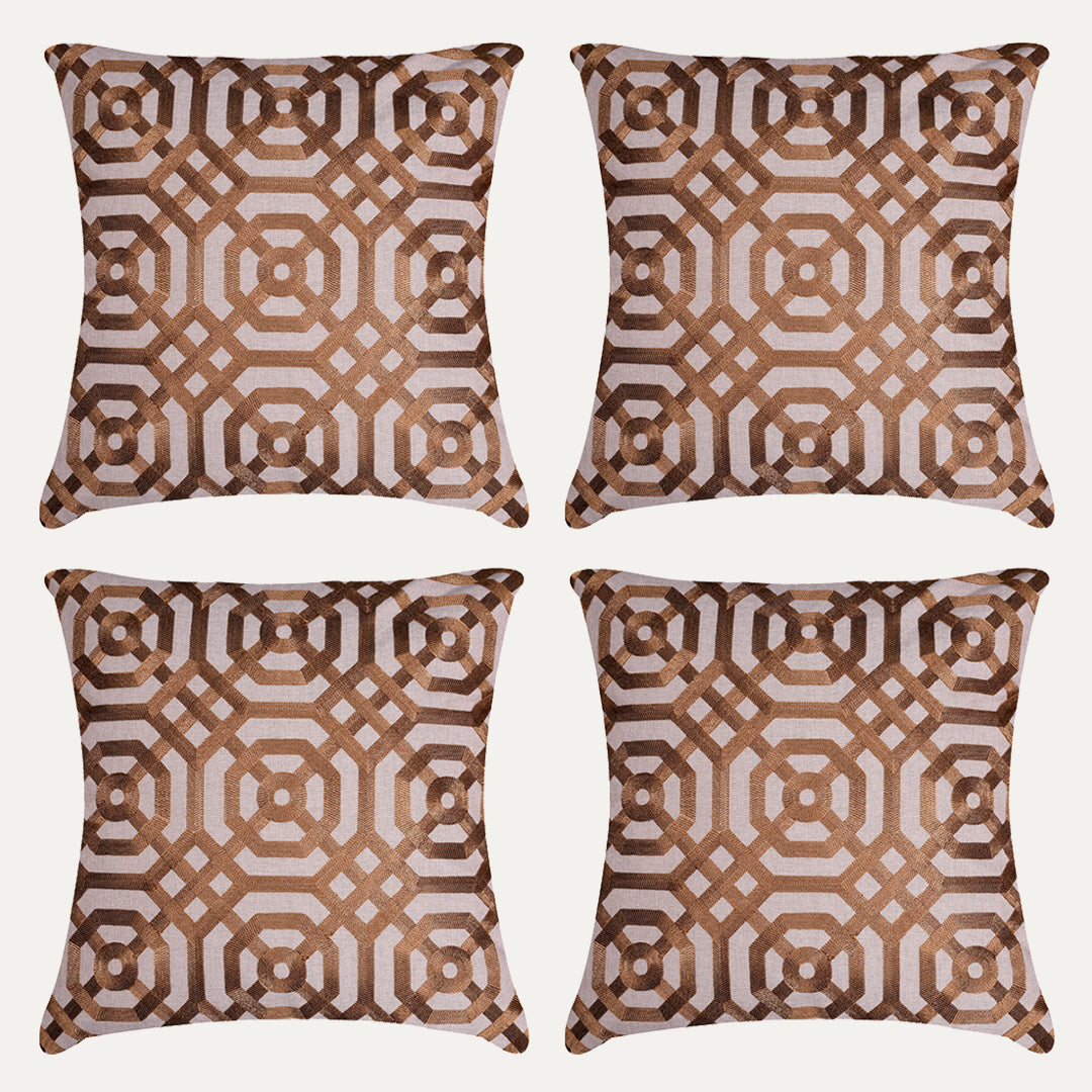 Brown Throw Pillow Covers - 20 x 20 inches - Decozen