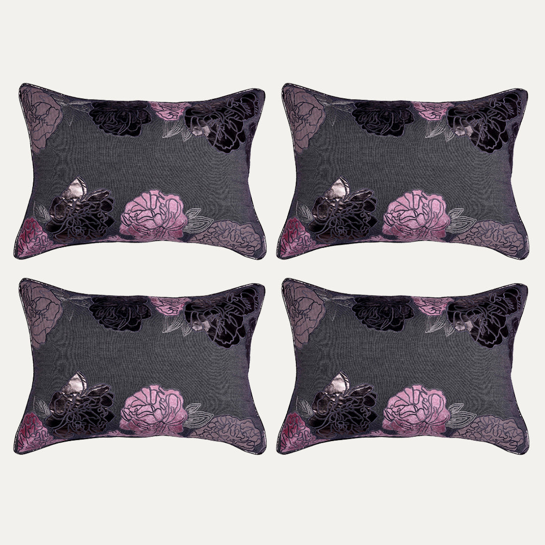 Gray Throw Pillow Covers - Set of 2 and 4, 14 x 20 inches - Decozen