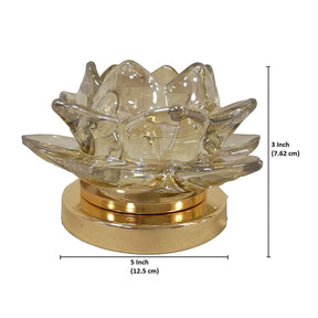 Floral Clear Glass Tea Light Candle Holder - Decozen