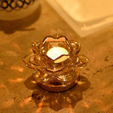 Floral Clear Glass Tea Light Candle Holder - Decozen