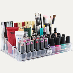 Clear Makeup and Jewelry Organizers - 21 Slots - Decozen