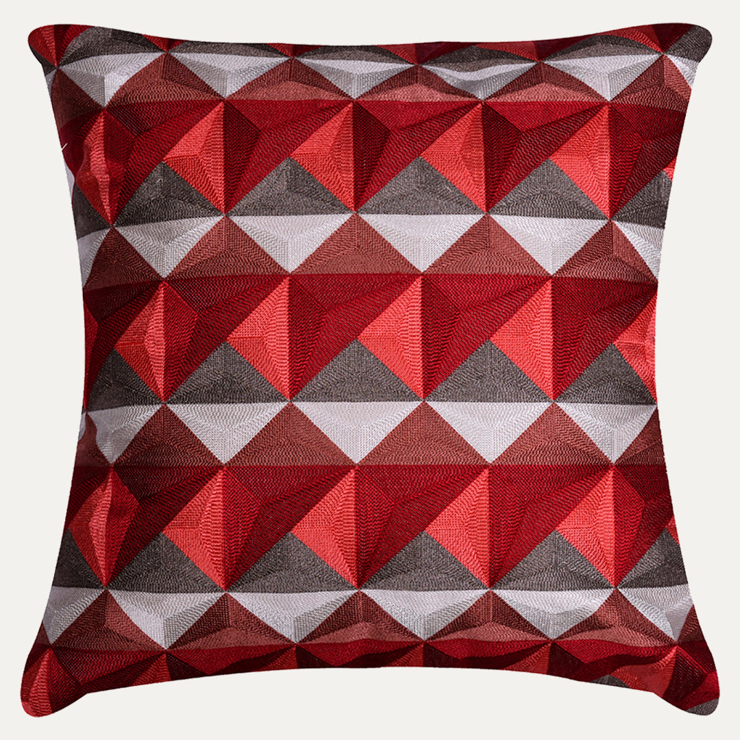 Red Gray Throw Pillow Covers - 20 x 20 inches - Decozen