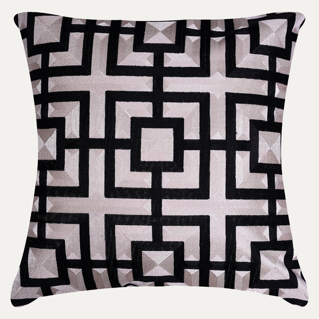 Brown Black Throw Pillow Covers - 20 x 20 inches - Decozen