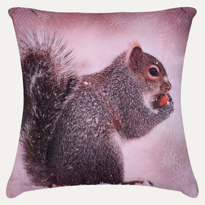 Squirrel Printed Throw Pillow Covers - Set of 2 and 4, 18 x 18 Inches - Decozen