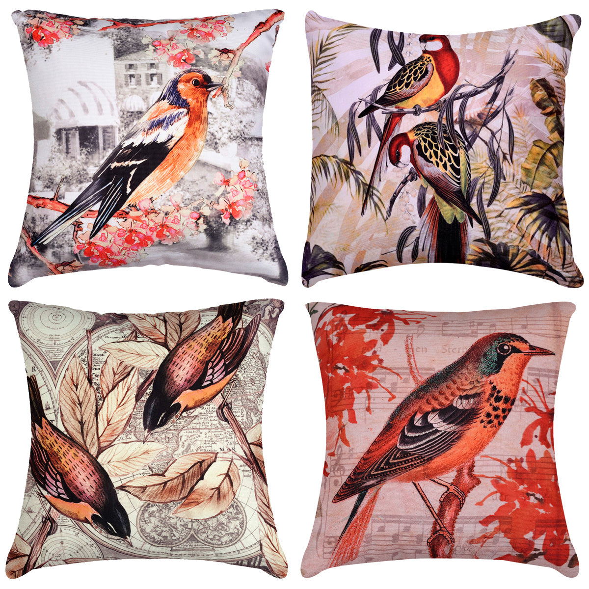 Decorative Throw Pillow Covers - Set of 4 - Decozen