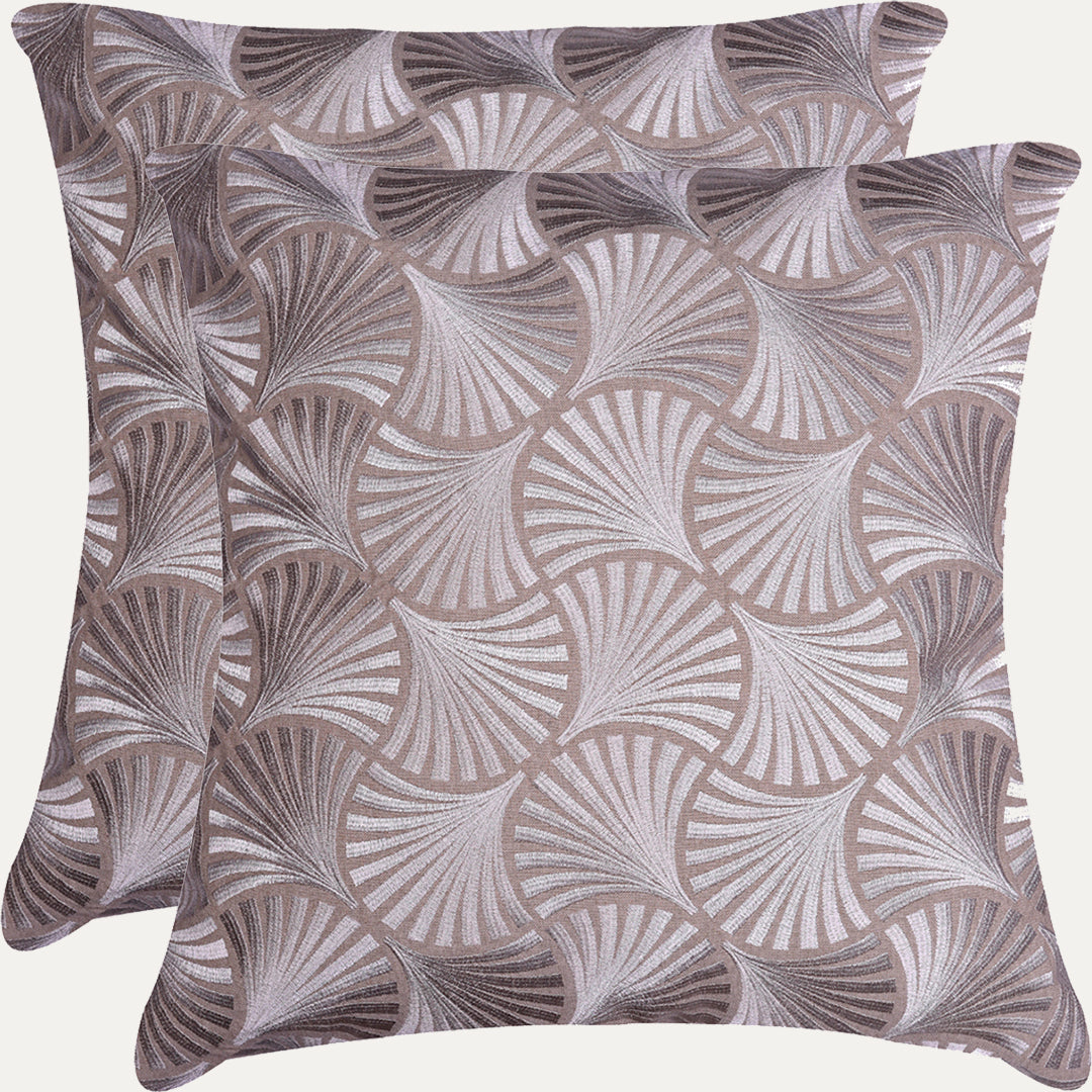 Beige Brown Throw Pillow Covers - 20 x 20 inches - Decozen