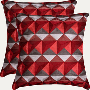 Red Gray Throw Pillow Covers - 20 x 20 inches - Decozen