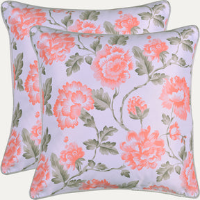 Floral Printed Throw Pillow Covers - 20 x 20 Inches - Decozen