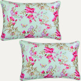 Floral Printed Throw Pillow Covers - 14 x 20 Inches - Decozen