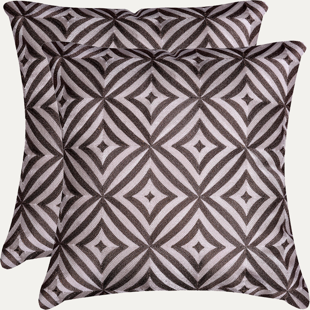 Beige Brown Throw Pillow Covers - 20 x 20 inches - Decozen