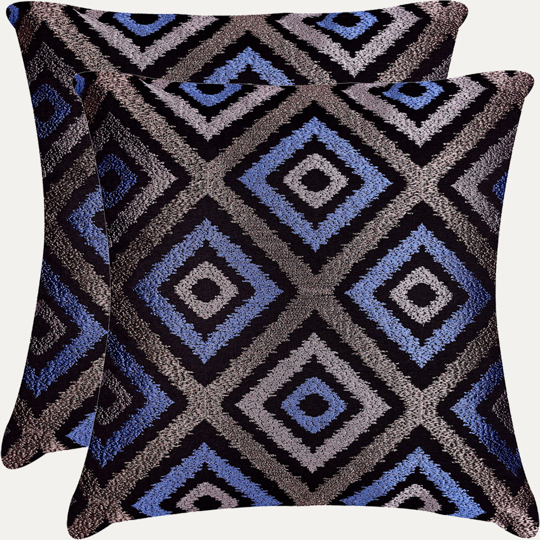 Blue Gray Throw Pillow Covers - 20 x 20 inches - Decozen