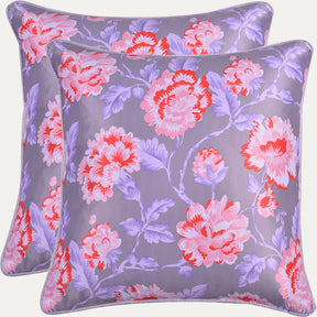 Floral Printed Throw Pillow Covers - 20 x 20 Inches - Decozen