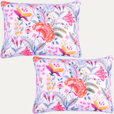 Floral Printed Throw Pillow Covers - 14 x 20 Inches - Decozen