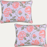 Floral Printed Throw Pillow Covers - 14 x 20 Inches - Decozen