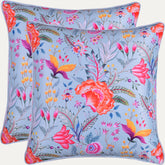 Floral Printed Throw Pillow Covers - 20 x 20 Inches - Decozen