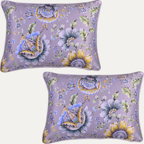 Floral Printed Throw Pillow Covers - 14 x 20 Inches - Decozen