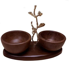 Acacia Wood Two Small Nut Bowls - Decozen